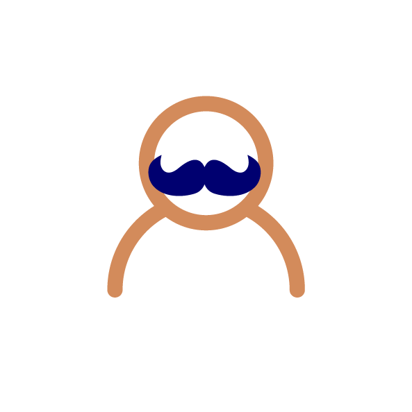 man with moustache icon